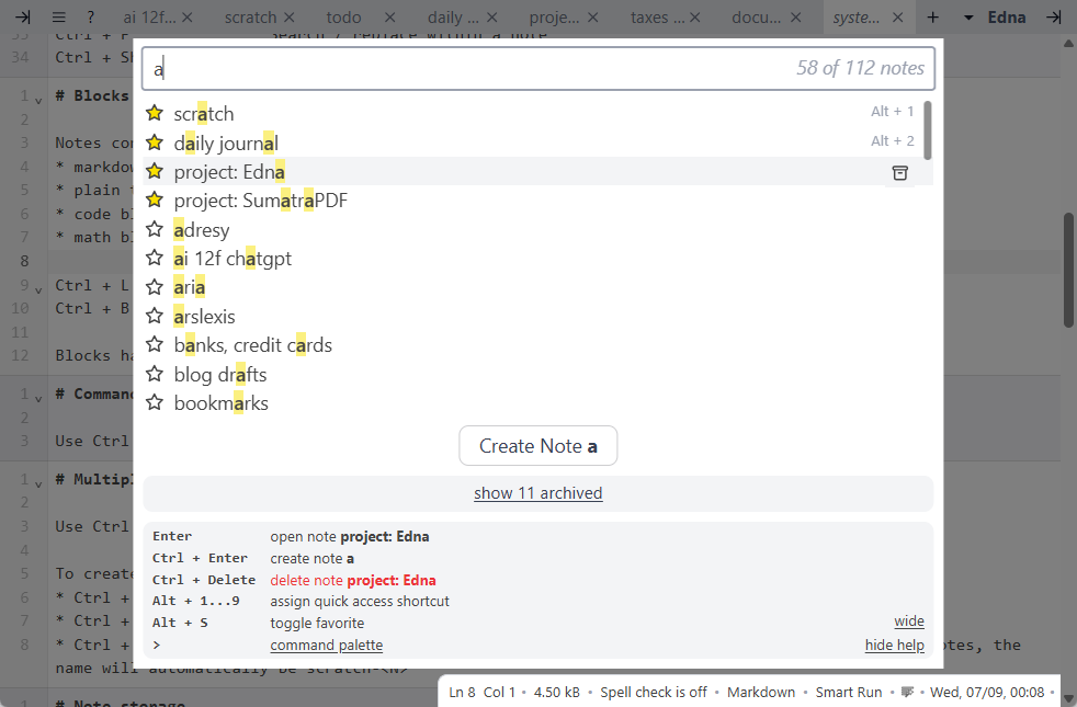 Edna screenshot